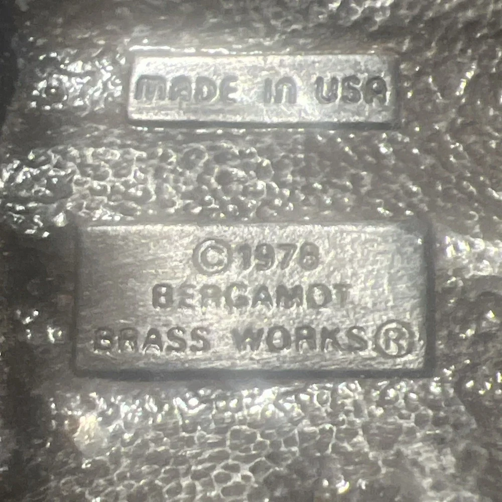 Bergamot Brass Works vintage 1978